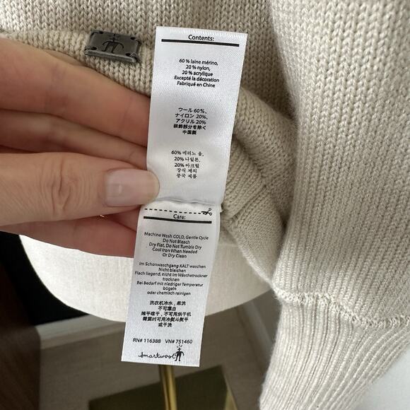 Smartwool Color Stripe Winter Ski Funnel Neck Sweater Pullover - Picture 10 of 13